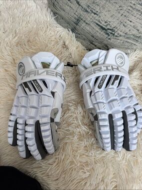 maverik white Lacrosse Gloves